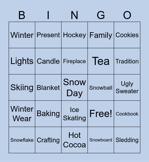 Winter Bingo Card