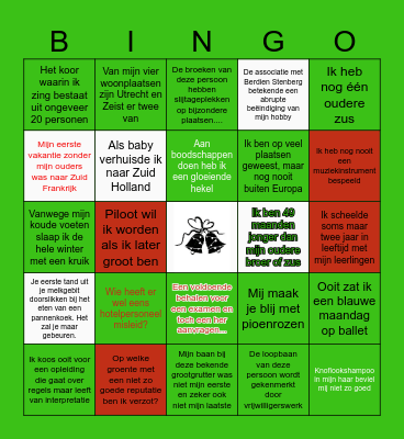 DE GROTE KERST FAMILIEBINGO Card