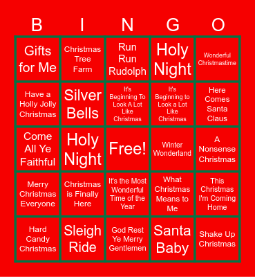 Christmas Bingo Card