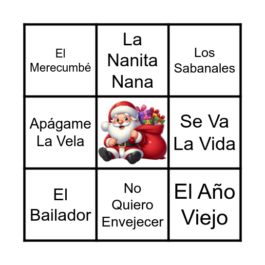 FELIZ NAVIDAD!! Bingo Card