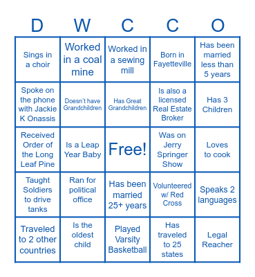 Find Someone Who… Bingo Card