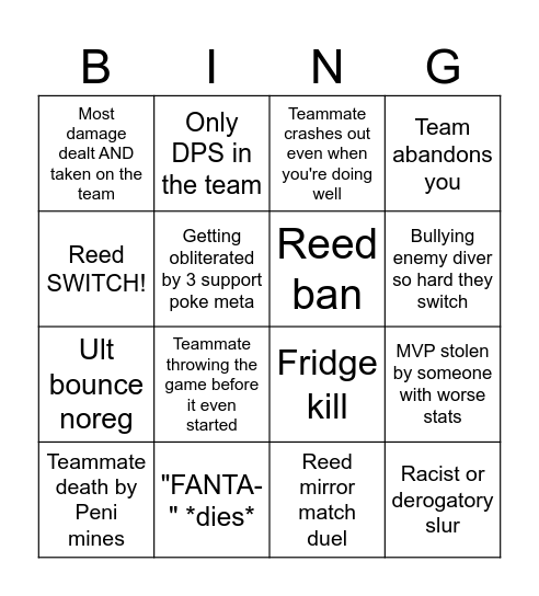HAHA a futile attempt Bingo Card