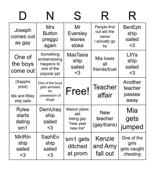 2026 Skl Bingo Card