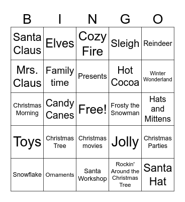 RI Christmas Bingo! Bingo Card