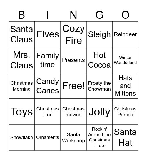 RI Christmas Bingo! Bingo Card