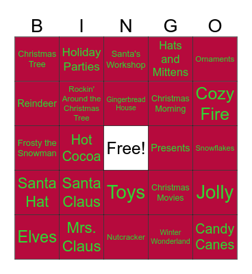 RI Christmas Bingo! Bingo Card