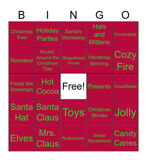 RI Christmas Bingo! Bingo Card