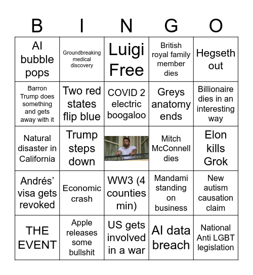 2026 Bingo Card