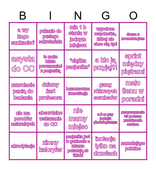 Bąbelkologia Bingo Card