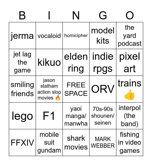 🐟 BINGO Card