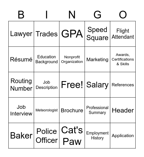 JAG 9/10 Bingo Card