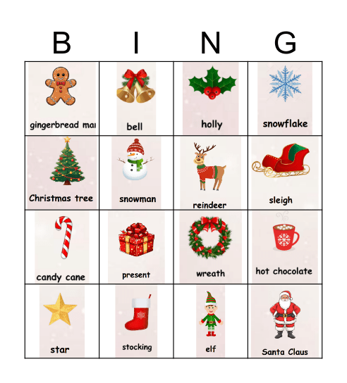 Christmas Bingo Card