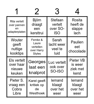 Bockstael Bingo Card