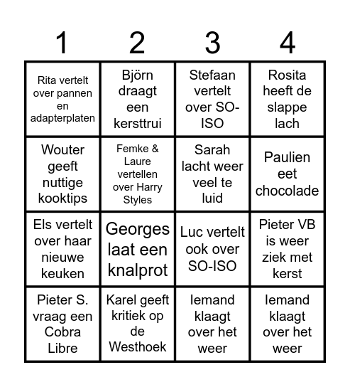 Bockstael Bingo Card