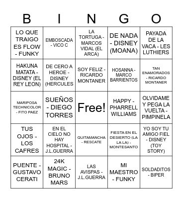 FLOWER'S BINGO Card