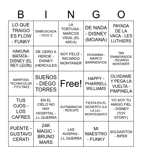 FLOWER'S BINGO Card