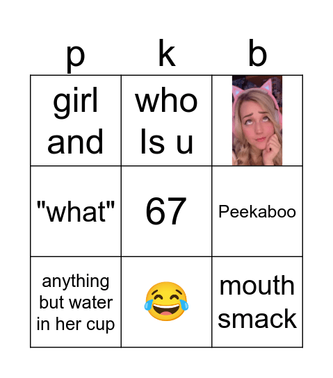 raelyn Bingo Card