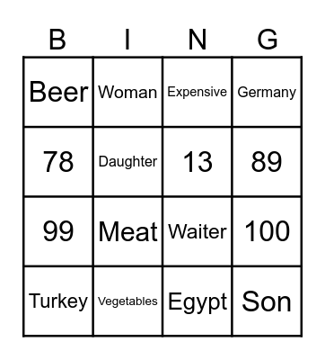Bingo Card