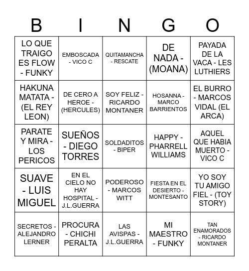 FLOWER'S BINGO Card
