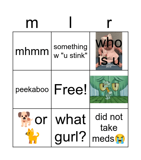 matchew Bingo Card