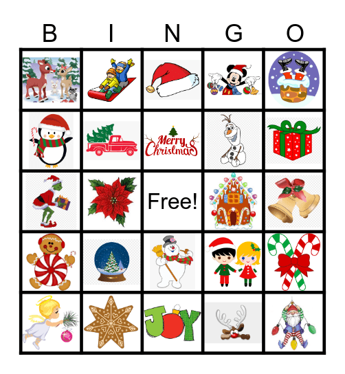 Christmas Bingo KIDS Bingo Card