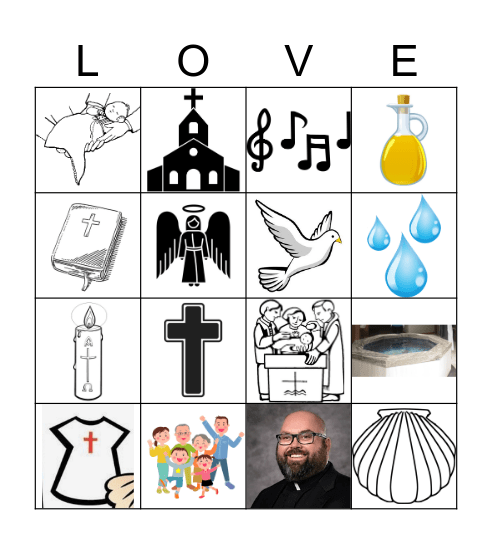 Baptism Bingo Card