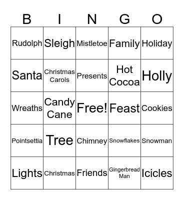 Christmas Bingo Card