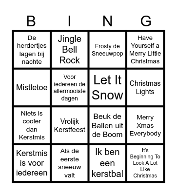 kerstbingo Card