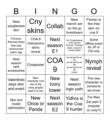 aughhuhghhgh Bingo Card