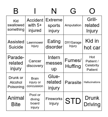 The Pitt Season 2 - BINGO Card