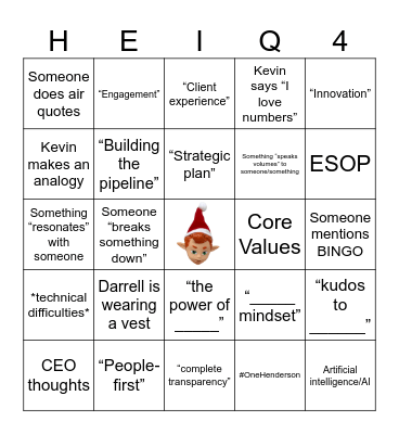 2025 HEI Q4 Bingo Card