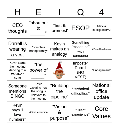 2025 HEI Q4 Bingo Card