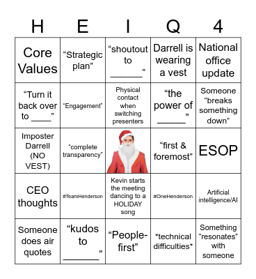 2025 HEI Q4 Bingo Card
