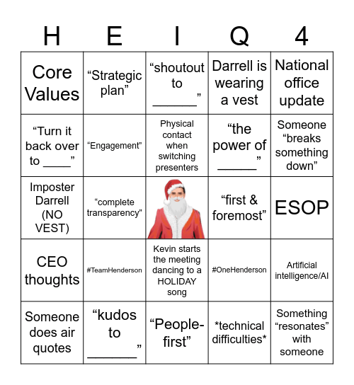 2025 HEI Q4 Bingo Card