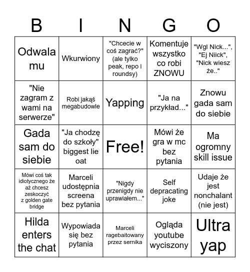 Marceli Bingo Card