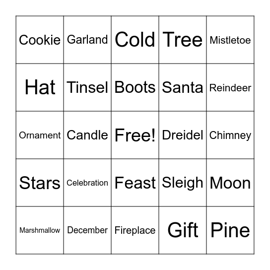 WINTER BINGO Card
