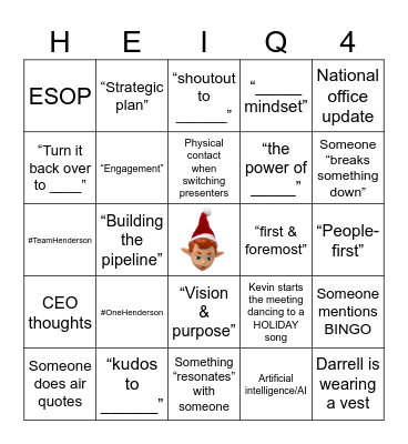 2025 HEI Q4 Bingo Card