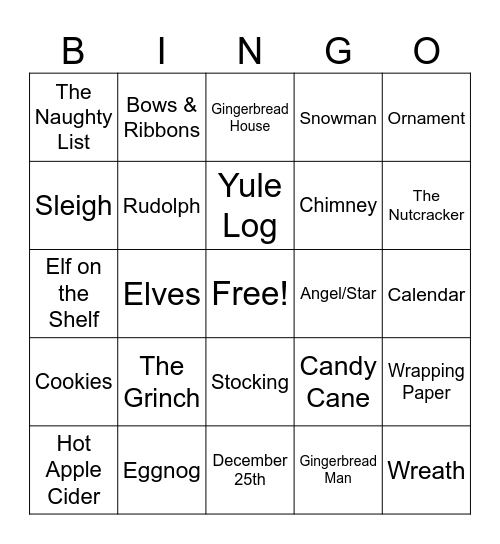 JZES Pajama Party Bingo Card