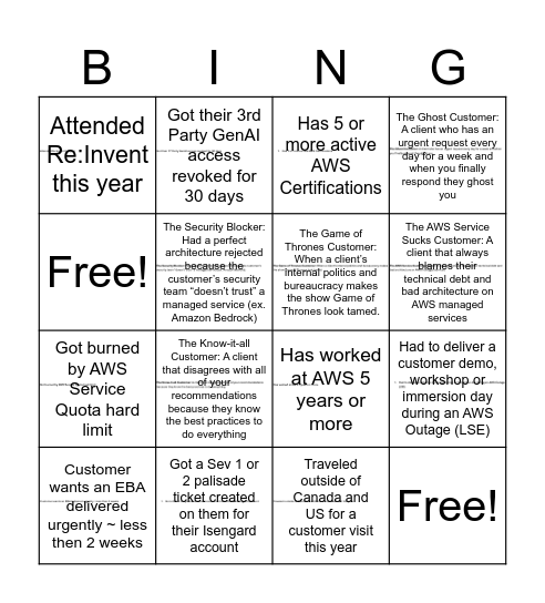 BINGO! Bingo Card