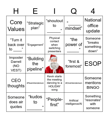 2025 HEI Q4 Bingo Card