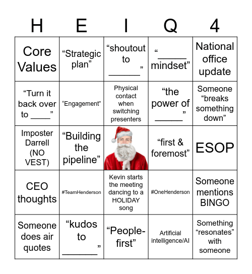 2025 HEI Q4 Bingo Card