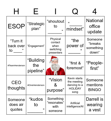 2025 HEI Q4 Bingo Card