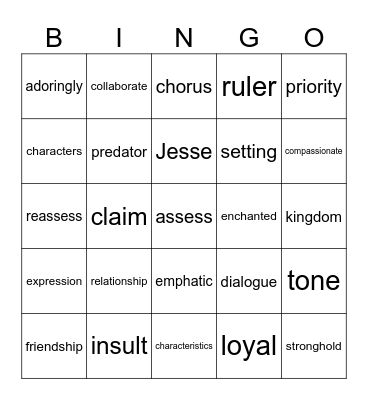 Fast Friends Bingo Card