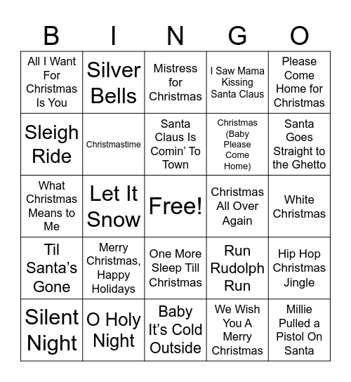 90’s Christmas! Bingo Card