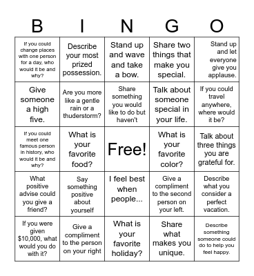 SOCIAL Bingo Card