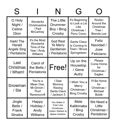 Family Timve V4 Bingo Card