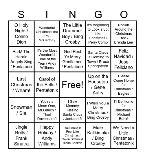 Family Timve V4 Bingo Card