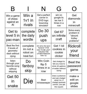 AHNYVERSE TOURNAMENT Bingo Card