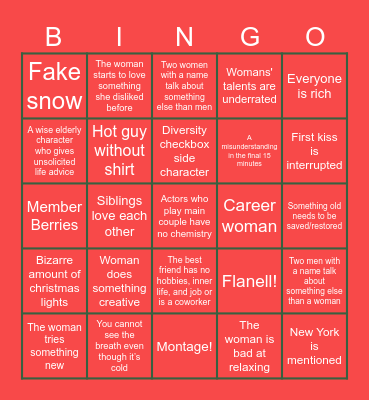 Christmas Movies! Bingo Card