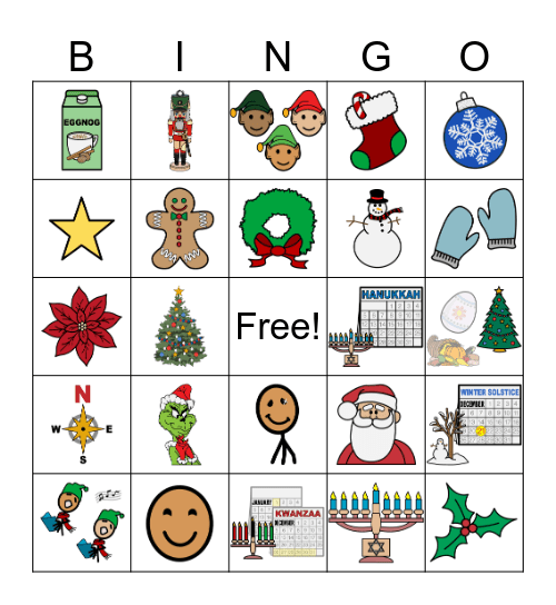 Holiday Bingo Card
